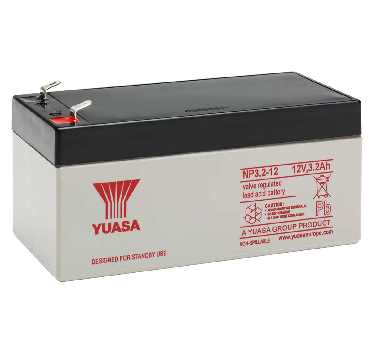 Yuasa NP3.2-12 12V 3Ah Sealed Lead Acid Battery